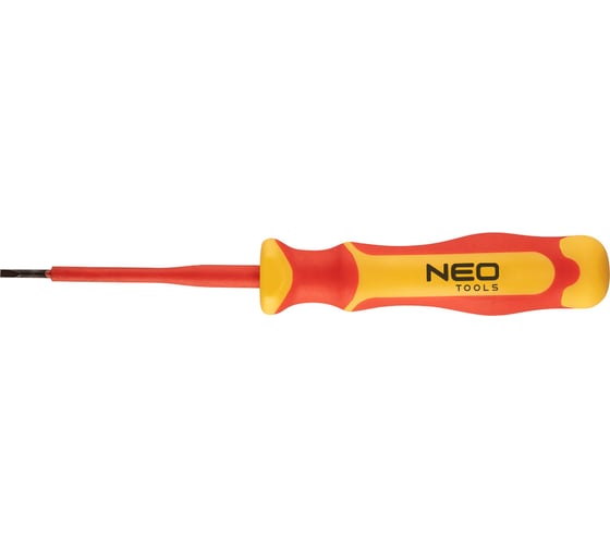 Шлицевая отвертка NEO Tools 0.4 x 2.5 x 75 мм, 1000 В 04-130