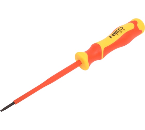 Шлицевая отвертка NEO Tools 0.6 x 3 x 100 мм, 1000 В 04-131