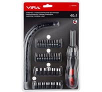 Отвертка с набором головок и бит VIRA 40 предметов 300040