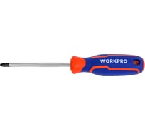 Отвертка с магнитным наконечником WORKPRO PZ2x100мм CR-V WP221037