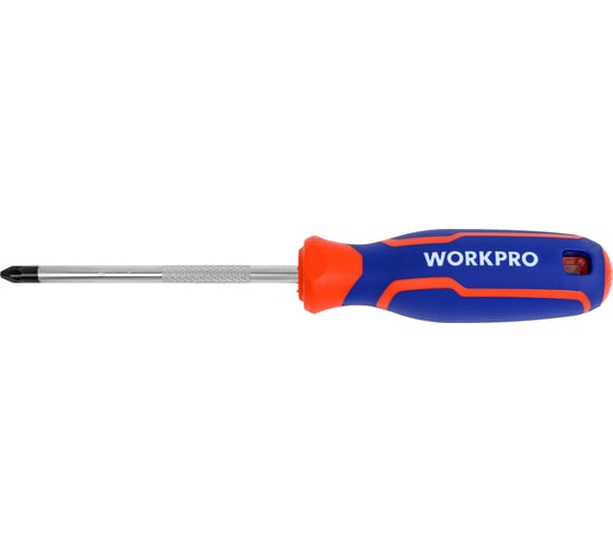 Отвертка с магнитным наконечником WORKPRO PZ2x100мм CR-V WP221037