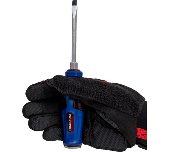 Отвертка ударная шлицевая WORKPRO SL6.5x100mm WP221202