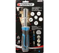 Рукоятка с подстветкой Forsage 4LED и универсальным захватом болтов и гаек, в блистере F-30382(16836)