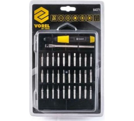 Набор вставок-бит с держателем VOREL 32 шт 64371