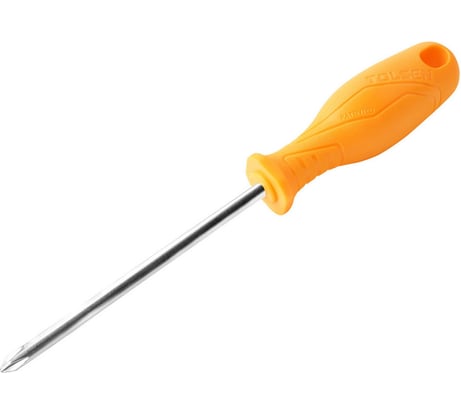Крестовая отвертка TOLSEN РН2x150 мм, 40Cr, пласт. маслостойкая рукоятка GRIPro 20716