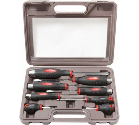 Набор отверток FORCEKRAFT силовые, магнитные, Profi, 8пр. в кейсе FK-7008(26895) 1