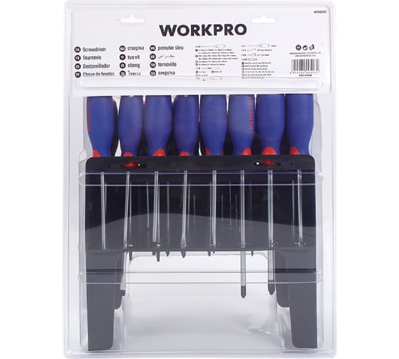 Набор отверток и бит WORKPRO 100 шт. с подставкой PRO WP200507
