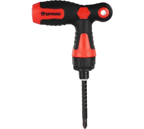 Отвертка телескопическая двусторонняя ЕРМАК Т-образная 2х-комп. рукоятка, с трещоткой 651-245