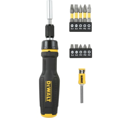 Отвертка со сменными вставками DEWALT 10 шт DWHT0-66567