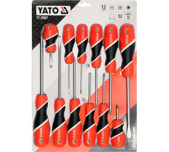 Набор отверток YATO 12 предметов YT-25967 361325967 092 1