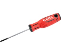 Отвертка Elitech PH0X75мм с магнитным наконечником 211201 207139