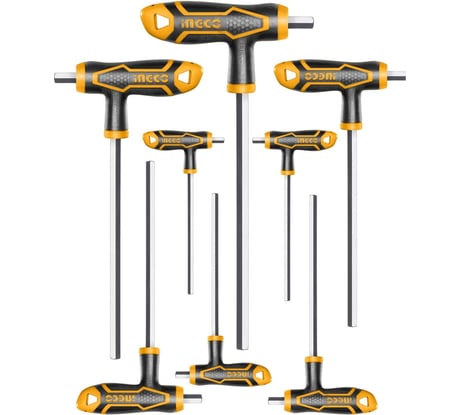 Набор Т-образных шестигранников INGCO HEX 8шт. 2-10мм HHKT8081