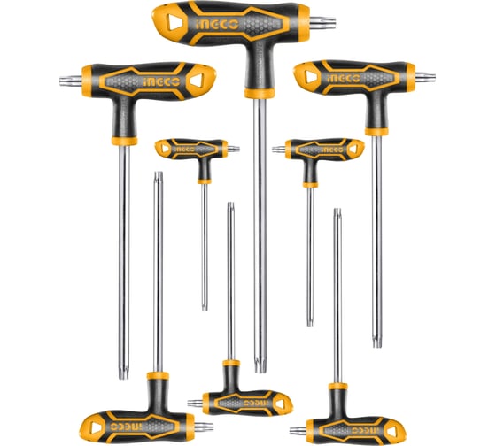 Набор Т-образных шестигранников INGCO TORX 8шт. Т10-Т50 HHKT8083 17457438