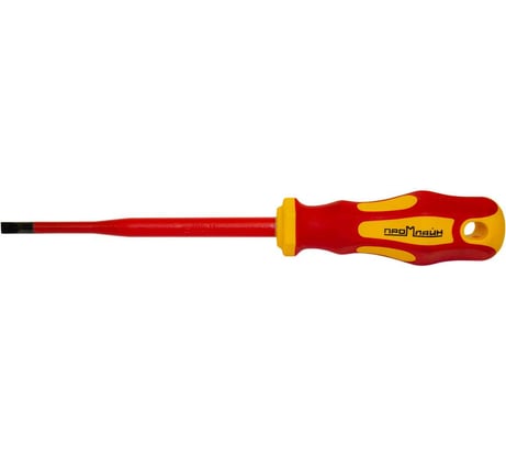 Отвертка диэлектрическая Промлайн с прямым шлицем 1,0x5,5x125мм, до 1000В, Cr-v, slim ПЛ022010555С_z024