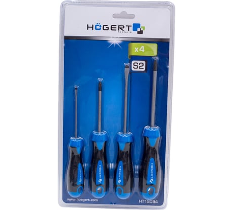 Набор отверток HOEGERT TECHNIK 4 шт, сталь S2 HT1S094