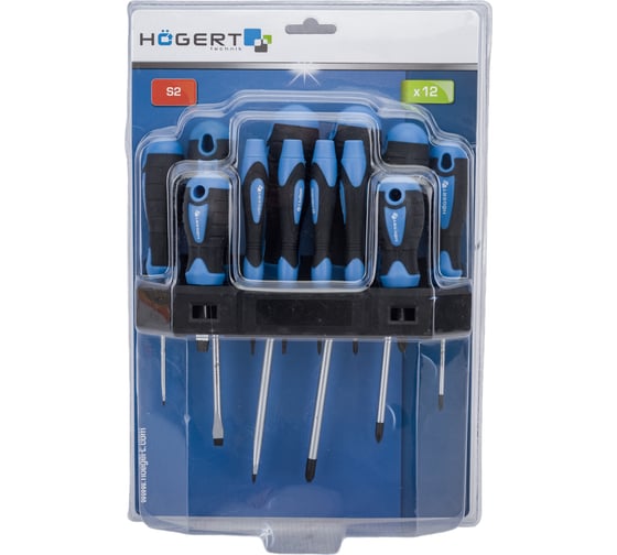 Набор отверток HOEGERT TECHNIK HOEGERT TECHNIK 12 шт, сталь S2 HT1S097 1