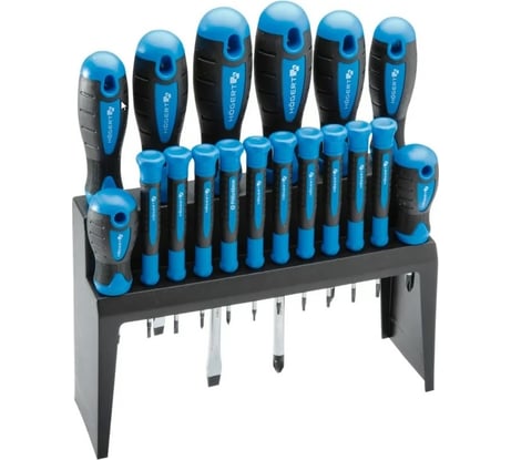Набор отверток HOEGERT TECHNIK 18 шт, сталь S2 HT1S098