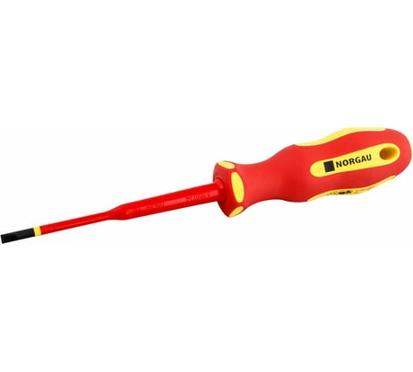 Диэлектрическая шлицевая отвертка с тонким жалом NORGAU (4,0 х100 мм), тип N172- 4,0х100, 067063140