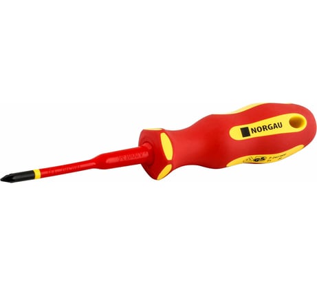 Диэлектрическая крестовая отвертка с тонким жалом NORGAU PZ1x80 мм, тип N172- PZ1x80 067074210
