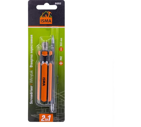 Отвертка переставная ISMA 2в1 ISMA-64952(61017)