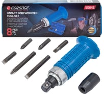 Отвертка ударная с набором бит Forsage 8 предметов F-5064E(60950)