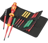 Набор насадок с динамометрической отвёрткой-битодержателем WERA Kraftform Kompakt VDE 15 Torque 1,2-3,0 Нм extra slim 1 Tool Finder 15 предметов WE-006605