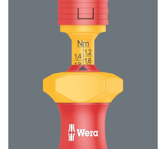 Набор насадок с динамометрической отвёрткой-битодержателем WERA Kraftform Kompakt VDE 15 Torque 1,2-3,0 Нм extra slim 1 Tool Finder 15 предметов WE-006605