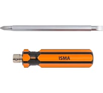 Отвертка с переставным наконечником ISMA 160 мм (SL6, PH2) ISMA-61602(45705)