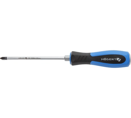Отвертка с прямым шлицем HOEGERT TECHNIK PH2 125 мм, ударная CrV HT1S072 17779930