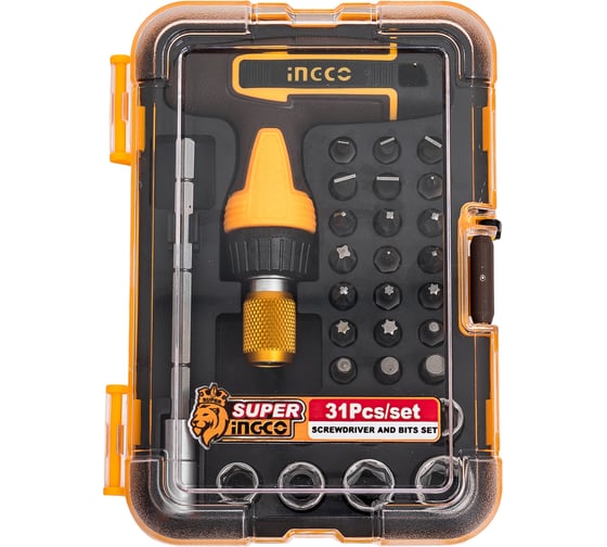 Набор отверток с Т-образной ручкой из 31 шт. INGCO SUPER HKSDB0318