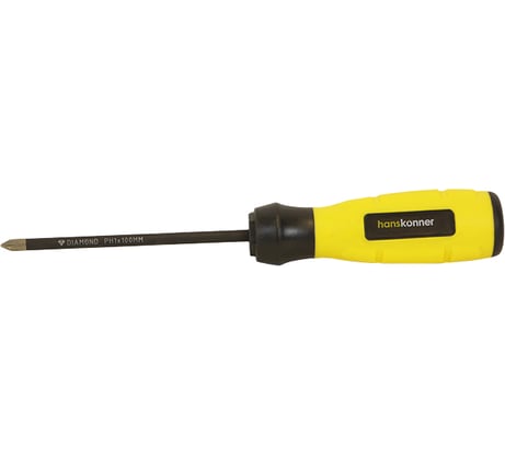 Крестовая отвертка Hanskonner 1x100 алмазный наконечник, твердость 59 HRC, S2, HK1040-16-PH1-100