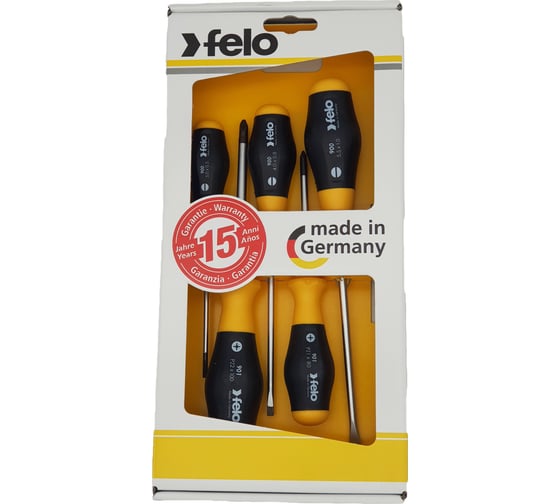 Набор отверток Felo SL/PZ, 5 шт 90095148