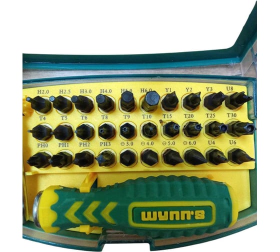 Отвертка c набором бит WYNNS 34предмета W0210/ Tools 00000023797