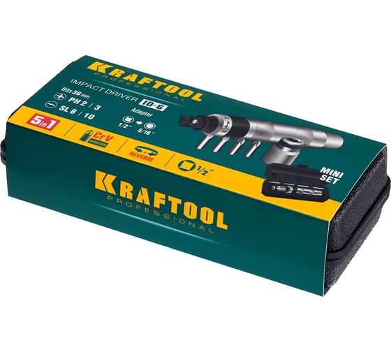 Ударно-поворотная отвертка KRAFTOOL ID-6 6 предметов 25555 - выгодная .