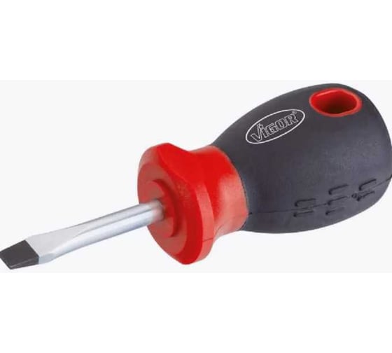 Отвертка шлицевая короткая HAZET VIGOR SL 1x5.5, длина 97 мм V1208
