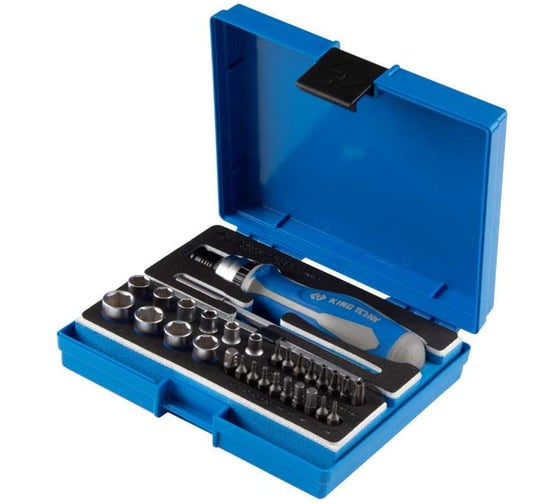 Набор вставок (бит) KING TONY 1/4, PH, PZ, Hex, Torx, Slotted, 39 предметов 2539MRV04