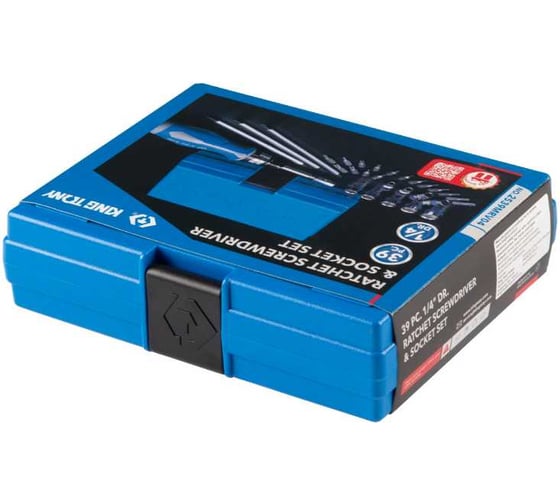 Набор вставок (бит) KING TONY 1/4, PH, PZ, Hex, Torx, Slotted, 39 предметов 2539MRV04