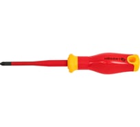 Отвертка изолированная крестовая HOEGERT TECHNIK для автоматов PZ2/SL6, 100 мм, 1000 V, сталь S2 Slim HT1S977-1