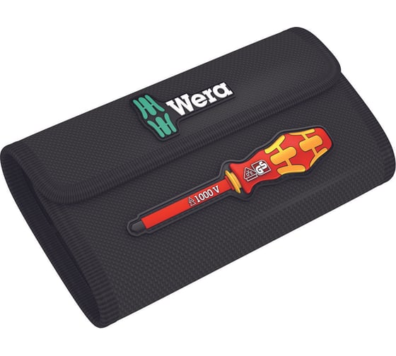 Набор насадок с отвёрткой-битодержателем WERA Kraftform Kompakt VDE 17 RA 1 Tool Finder c трещоткой, 17 пр. WE-006618