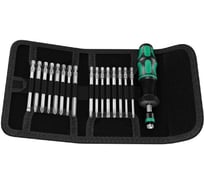 Набор бит с динамометрической рукояткой-битодержателем Wera, 1.2-3 Нм, c патроном Rapidator, 17 предметов, WE-059293