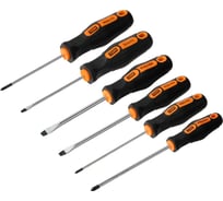 Набор отверток TDM ELECTRIC 6 штук SL:3x75;5x100;6x150, PH:0х75;1x100;2x150 серия "Алмаз" SQ1013-0207