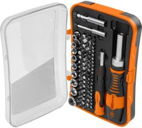 Набор отверток TDM ELECTRIC Алмаз реверсивная и тонкая, в комплекте биты и головки, №4, 65 предметов SQ1019-0204