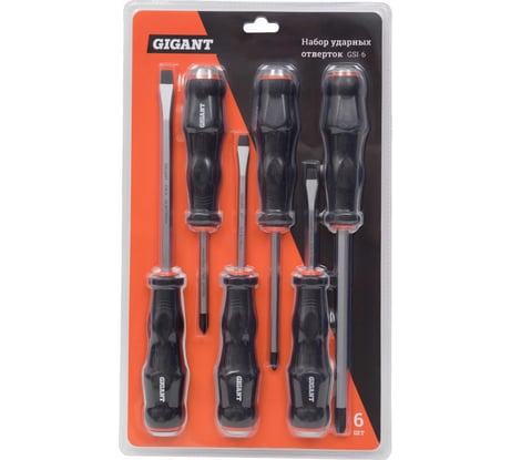 Набор ударных отверток Gigant 6 шт GSI-6