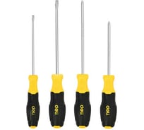 Набор отверток DELI 4 шт DL630004N (SL5/PH1x100 + SL6/PH2x150, сталь Cr-V, двухкомпонентная прорезиненная рукоять) 183594