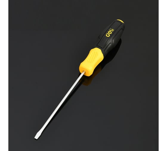 Набор отверток DELI 4 шт DL630004N (SL5/PH1x100 + SL6/PH2x150, сталь Cr-V, двухкомпонентная прорезиненная рукоять) 183594