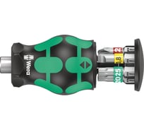 Короткая ручка-битодержатель с битами Wera, 6 предметов, WE-008873