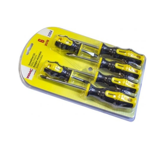 Набор отверток WMC TOOLS 6 пр, в блистере 7004A 2064