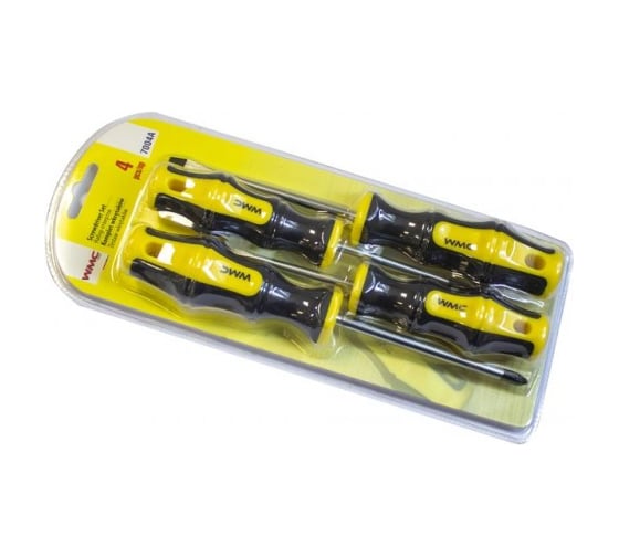 Набор отверток WMC TOOLS 4 пр, в блистере WMC-7004A(50008)