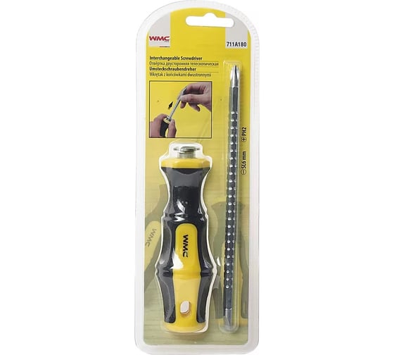 Переставная отвертка WMC TOOLS телескопическая, в блистере WMC-711A180(50009)
