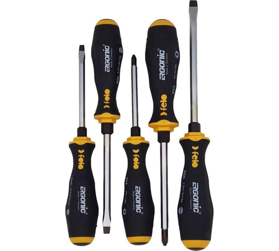 Набор ударных отверток Felo Ergonic SL/PH, 5 штук 45095248